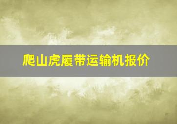 爬山虎履带运输机报价