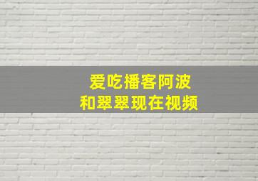 爱吃播客阿波和翠翠现在视频