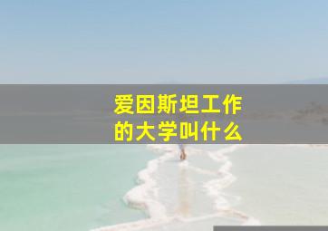 爱因斯坦工作的大学叫什么