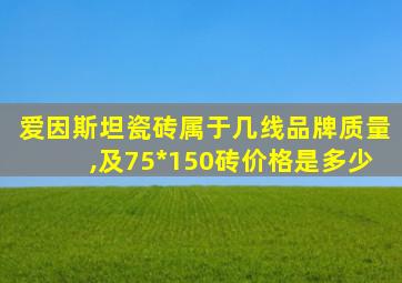 爱因斯坦瓷砖属于几线品牌质量,及75*150砖价格是多少