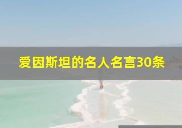 爱因斯坦的名人名言30条