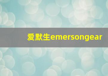 爱默生emersongear