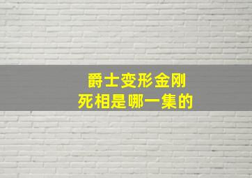 爵士变形金刚死相是哪一集的