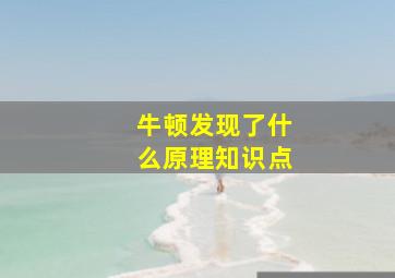 牛顿发现了什么原理知识点