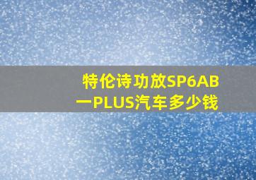 特伦诗功放SP6AB一PLUS汽车多少钱