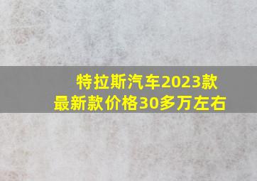 特拉斯汽车2023款最新款价格30多万左右