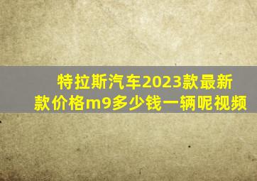 特拉斯汽车2023款最新款价格m9多少钱一辆呢视频