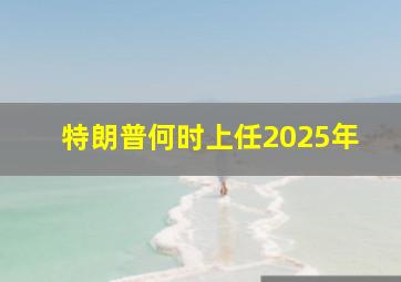 特朗普何时上任2025年