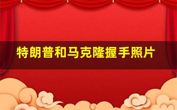 特朗普和马克隆握手照片