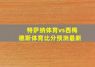 特萨纳体育vs西梅德斯体育比分预测最新