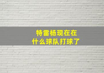 特雷杨现在在什么球队打球了