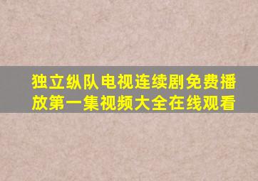 独立纵队电视连续剧免费播放第一集视频大全在线观看