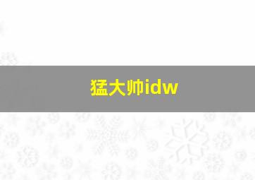 猛大帅idw