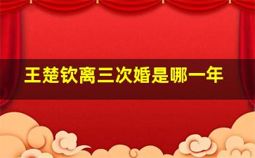 王楚钦离三次婚是哪一年