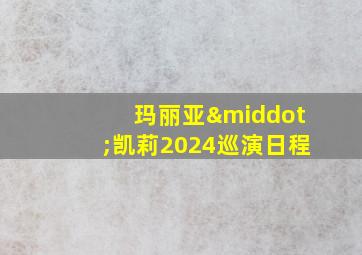 玛丽亚·凯莉2024巡演日程