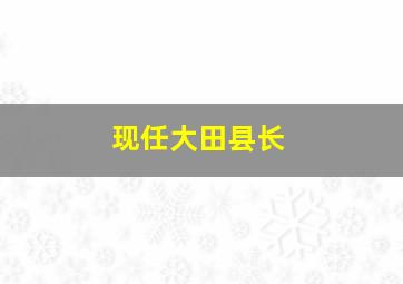 现任大田县长