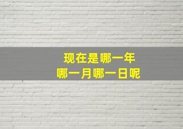 现在是哪一年哪一月哪一日呢