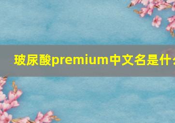 玻尿酸premium中文名是什么