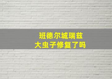 班德尔城瑞兹大虫子修复了吗