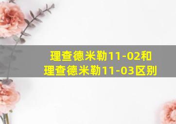 理查德米勒11-02和理查德米勒11-03区别