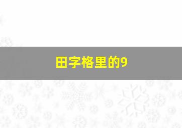 田字格里的9