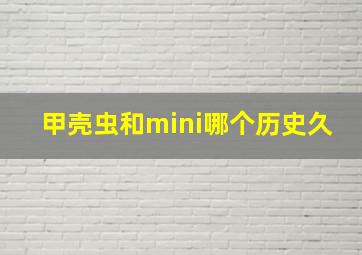 甲壳虫和mini哪个历史久