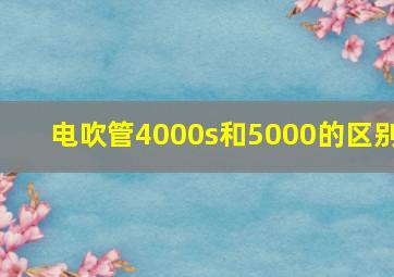 电吹管4000s和5000的区别