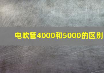 电吹管4000和5000的区别