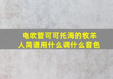 电吹管可可托海的牧羊人简谱用什么调什么音色