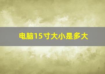 电脑15寸大小是多大