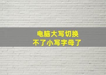 电脑大写切换不了小写字母了