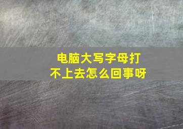 电脑大写字母打不上去怎么回事呀