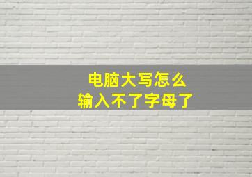 电脑大写怎么输入不了字母了