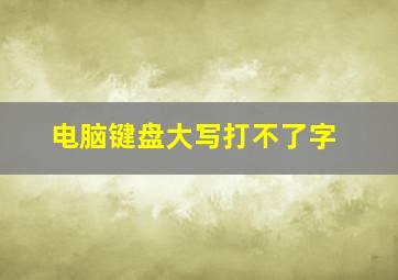 电脑键盘大写打不了字