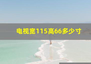 电视宽115高66多少寸