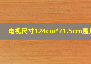 电视尺寸124cm*71.5cm是几寸