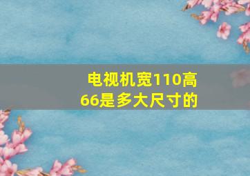 电视机宽110高66是多大尺寸的