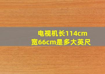 电视机长114cm宽66cm是多大英尺