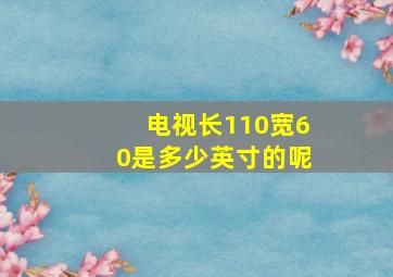 电视长110宽60是多少英寸的呢