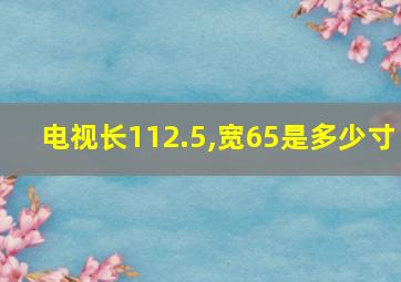 电视长112.5,宽65是多少寸