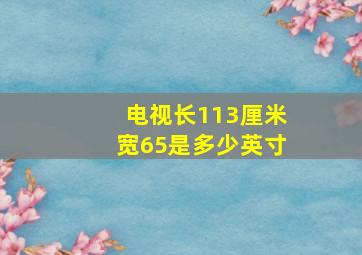 电视长113厘米宽65是多少英寸