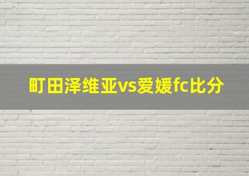 町田泽维亚vs爱媛fc比分