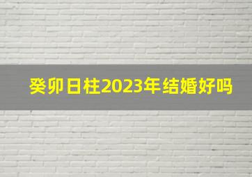 癸卯日柱2023年结婚好吗