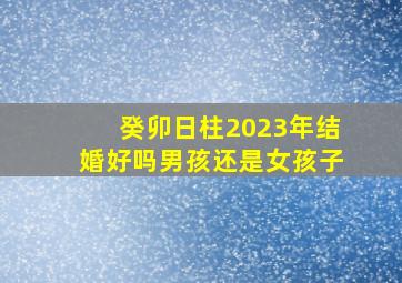 癸卯日柱2023年结婚好吗男孩还是女孩子