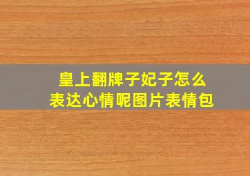 皇上翻牌子妃子怎么表达心情呢图片表情包