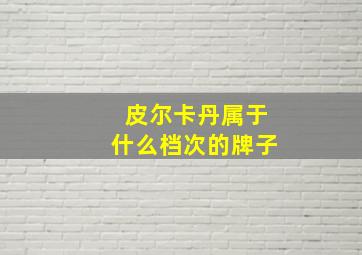 皮尔卡丹属于什么档次的牌子