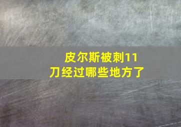 皮尔斯被刺11刀经过哪些地方了