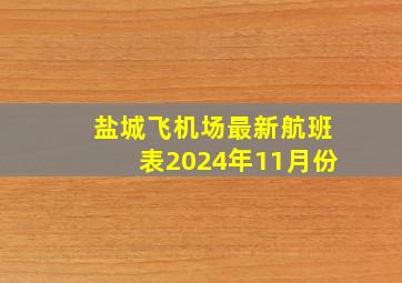 盐城飞机场最新航班表2024年11月份