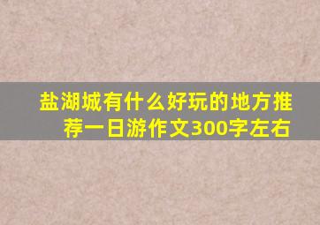 盐湖城有什么好玩的地方推荐一日游作文300字左右