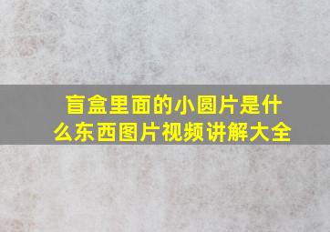 盲盒里面的小圆片是什么东西图片视频讲解大全